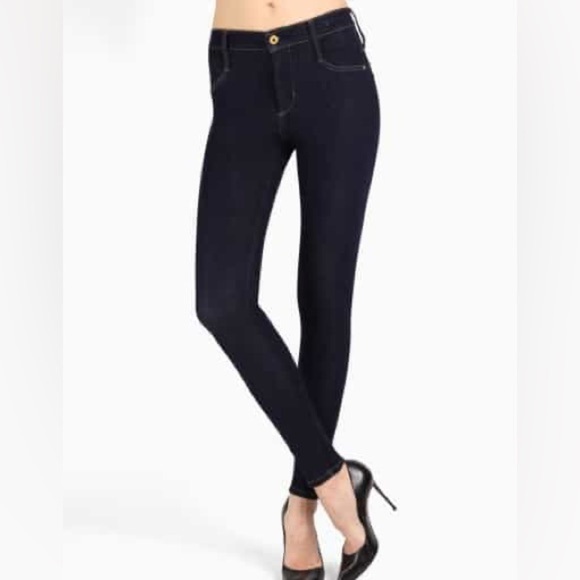 James Jeans Dry Aged Denim Twiggy in Black Cat Dark Wash Stretch Ankle Size 28 - Picture 3 of 16